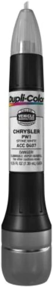 Dupli-Color ACC0407 Scratch Fix All-In-1 Exact-Match Automotive Touch-Up Paint – Chrysler Stone White – 0.25 oz. Paint Pen