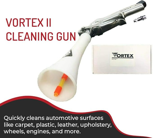 HI-TECH Vortex II Air Cleaning Gun – Pro Auto Detailing Tool for Deep Cleaning Interiors & Exteriors – Uses Air Compressor – Blasts Dust, Dirt & Grime Fast