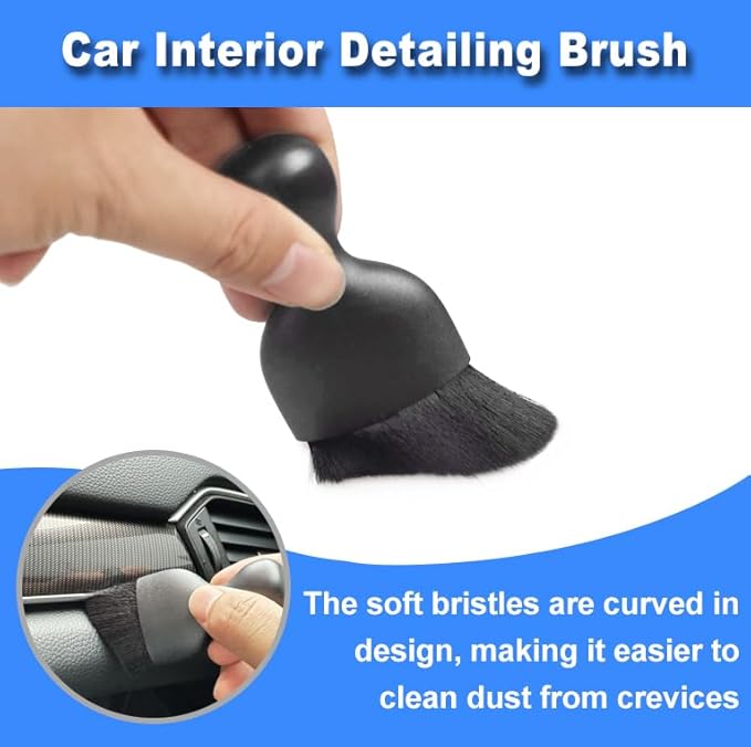 Windshield Cleaner Tool, 15Pcs Car Interior Detailing Kit, Car Cleaning Kit Interior Cleaner, Car Detailing Brushes, Car Cleaning Gel, Car Cleaning Supplies Tools Accessories for Women, Men, Interior