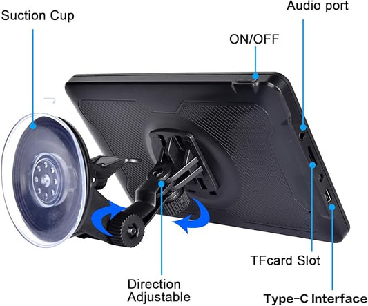 2025 Map Car GPS Navigation GPS Navigation for Truck & RV & Car, Driver Alerts, Turn-by-Turn Directions, Free Update Map