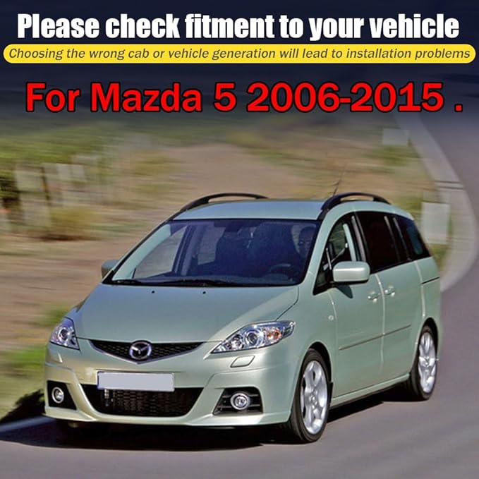 Rain Guards for Mazda 5 2006-2015, Tape-on Side Window Deflectors for Mazda 5, Window Visors for Mazda Cars, for Mazda Car Accessories 4 Rain Guards & 2 Car Coasters