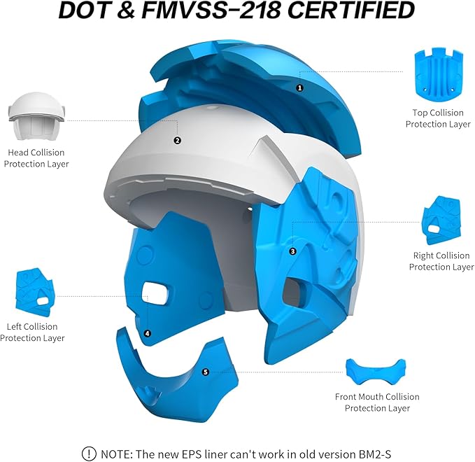 Motorcycle Helmet Bluetooth 5.0 Integrated New EPS FreedConn BM2-S Modular Flip Up Dual Visor Motorbike Helmet DOT FMVSS-218 Approved MP3 FM for Adults Men Women(X-Large, Glossy Black)