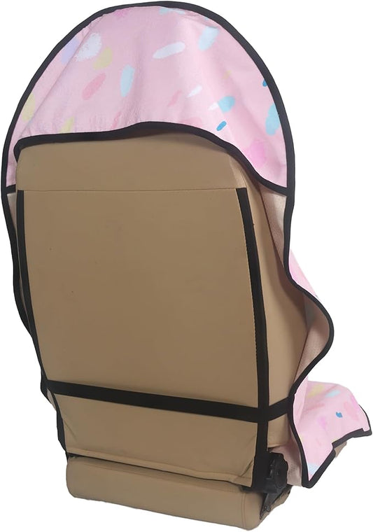 Car Seat Cover Protector Front Seats,for Gym Workout,Running,Swimming,Beach and Hiking,Waterproof Sweat Towel Bucket Seat Covers for Cars SUV Trucks (Pink Marbling, 1Pcs)
