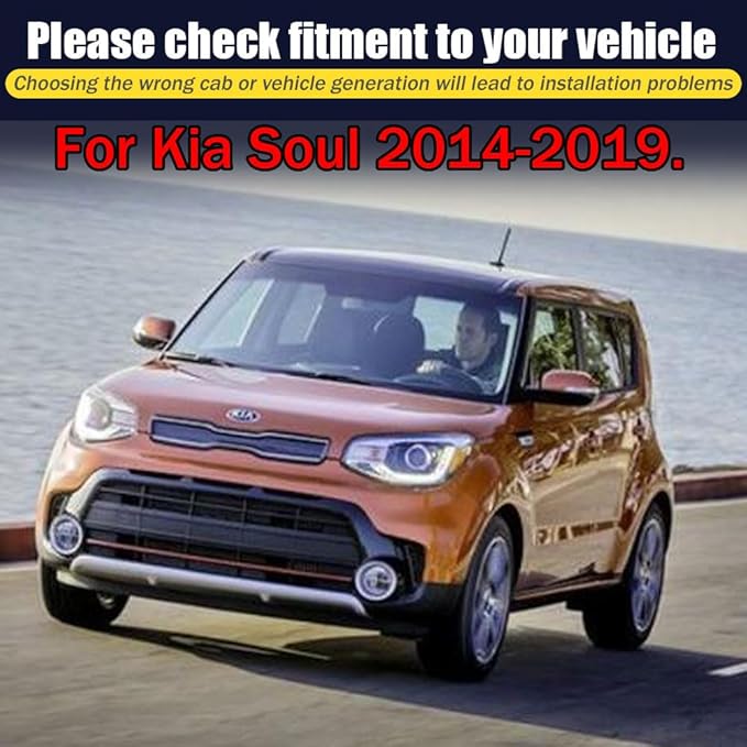 Rain Guards for Kia Soul 2014-2019, Tape-on Side Window Deflectors for Kia Soul, Window Visors for Kia Cars, for Kia Car Accessories 4 Rain Guards & 2 Car Coasters