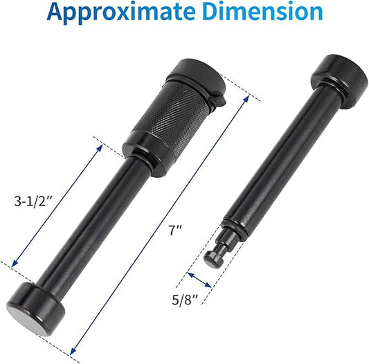 METOWARE Trailer Hitch Locks Receiver Lock Keyed Alike Fits Class III IV 2" 2-1/2" Receiver with 5/8" Dia 3-1/2” Long Pin and Anti-Rattle Rubber O-Rings, for Trailer Truck Car Boat (4 Pack)