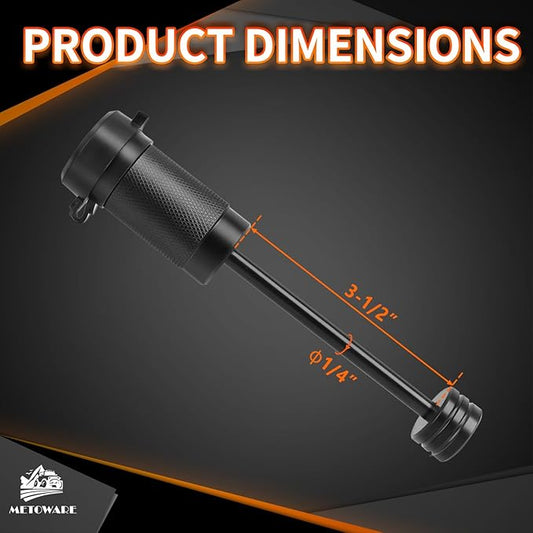 METOWARE Trailer Tongue Coupler Lock 1/4" Dia, 3-1/2" Span, Trailer Hitch Lock for Latch-Type Coupler, Black Trailer Pin Lock for Towing Trailer RV Car Boat Truck (2 Pack)