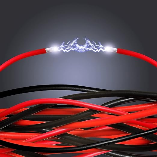 10 Gauge Wire - iGreely 30 FT Red & 30 FT Black 10 Gauge Tinned Copper Electrical Wire Cable for Solar Panel Car Audio Automotive Trailer Marine Harness Wiring 10AWG 30Ft