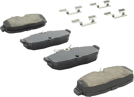 Premium Semi-Metallic Rear Brake Pads (1001-1082M) Compatible with Avanti Avanti 2005-2007, Ford Mustang 2005-2011