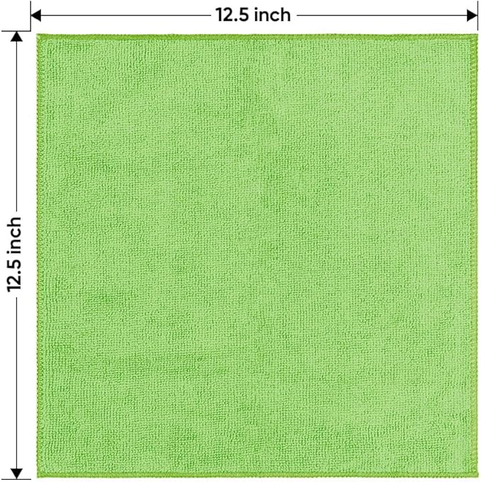 HOMEXCEL Microfiber Cleaning Cloth 6 Pack, 12.5 x 12.5 Inch Microfiber Towels for Cars, Ultra Absorbent Cleaning Rags, Lint Free Cleaning Towels for Household, Kitchen, Window, and Car, Multicolor