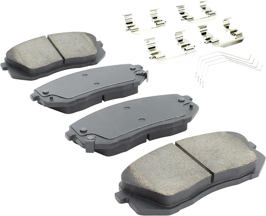 Premium Ceramic Front Brake Pads (1001-1855C) Compatible with Hyundai Elantra GT 2020-2018, Kona 2023-2018, Sonata 2019-2016, Kia Forte 2024-2020, Optima 2020-2017 & More