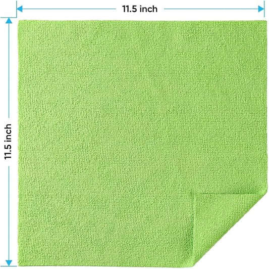 HOMEXCEL Microfiber Cleaning Cloths 100 Pack, Highly Absorbent Microfiber Towels, Lint & Scratch-Free Cleaning Rags for House, Kitchen and Car, Multi-Color Microfiber Towels for Car 11.5 x 11.5 inch