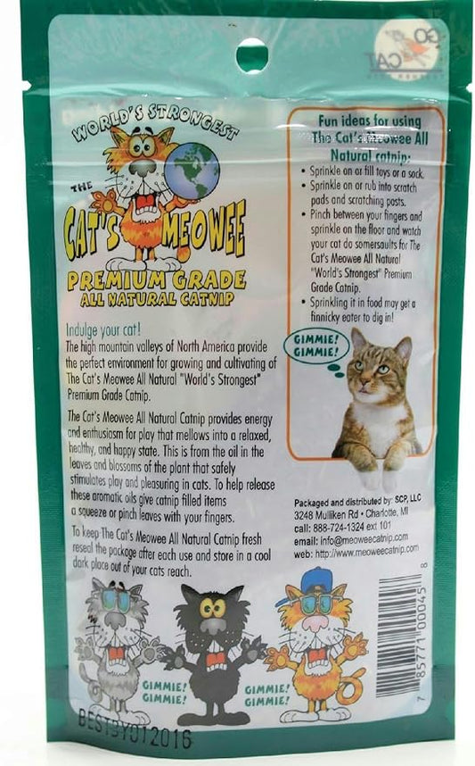 .352 Ounce The Cat's Meowee All Natural Premium Grade Cat Nip (Pack of 3)