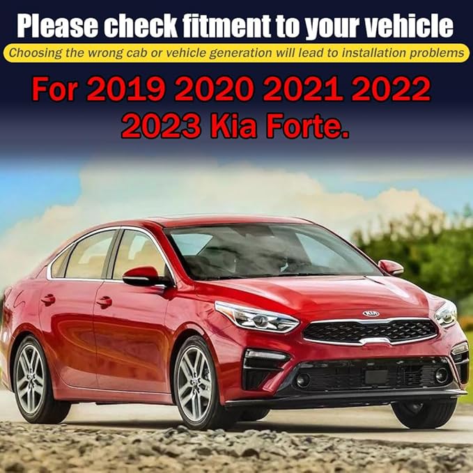 Rain Guards for Kia Forte 2019-2023, Tape-on Side Window Deflectors for Kia Forte, Window Visors for Kia Cars, for Kia Car Accessories 4 Rain Guards & 2 Car Coasters