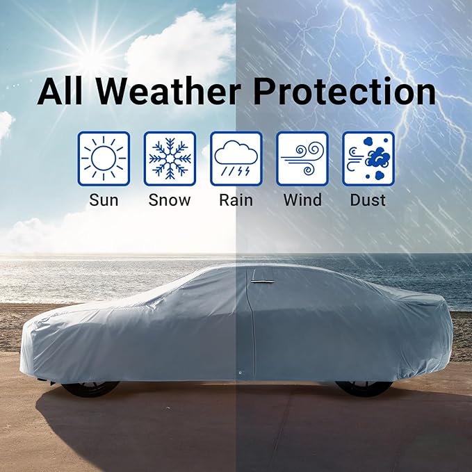 iCarCover Custom Car Cover for Porsche 930, 944, Turbo, Coupe, Convertible, Cabriolet, Waterproof All-Weather Rain Snow UV Sun Protector Full Exterior Indoor Outdoor Car Cover (Fits 1975-1991)