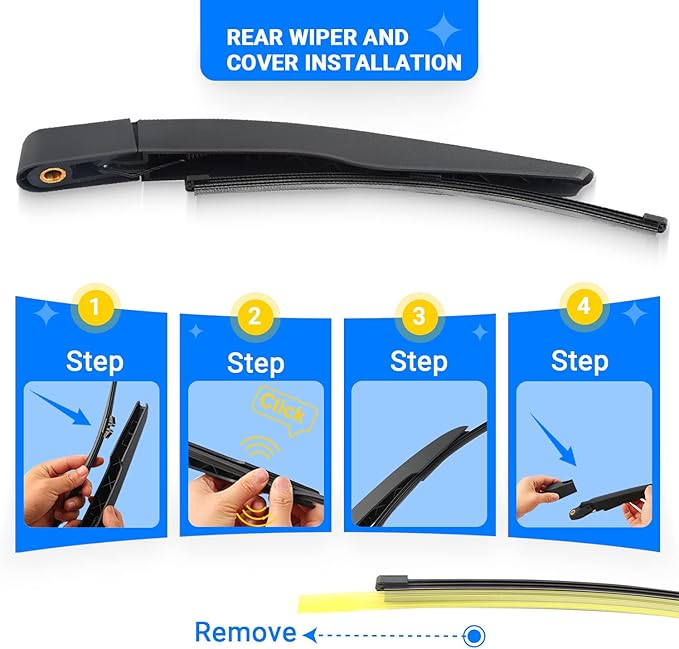 Windshield Wiper Blades Replacement for 2017-2022 Mini Cooper Countryman Original Factory Quality Front Rear Wipers Blade Set for My Car - 23" 21" 10" (Pack of 3)