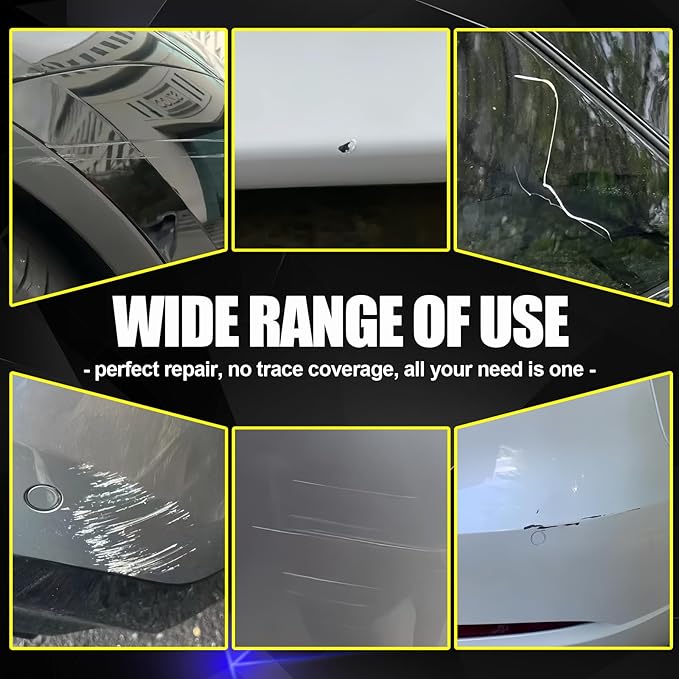 KIKIMO for Tesla Touch Up Paint(Stealth Grey(PN01)), Car Paint Repair Kit for Tesla Model Y/3/S/X, 2 In 1 Scratches Repair with Pen Tip and Brush, Color-Matched for Quick & Easy Fix