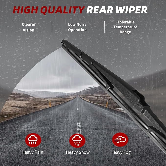 OTUAYAUTO Premium Windshield Wiper Blades - Replacement for Mazda CX-5 CX5 2013-2016 - Precision Fit, All-Weather Performance, Front and Rear Wiper Blades, J/U Hook - 24"+18"+14" (Pack of 3)