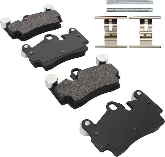Premium Ceramic Rear Brake Pads (1001-0978C) Compatible with Audi Q7 2007-2015, Porsche Cayenne 2003-2010, Volkswagen Touareg 2004-2010
