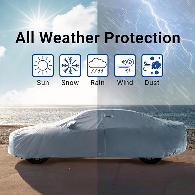 iCarCover Custom Car Cover for Chevy Camaro STD, Z28, SS, Waterproof All Weather Rain Snow UV Sun Protector Full Exterior Weatherproof Indoor Outdoor Car Cover with Strap (Year Fits 1993-2002)