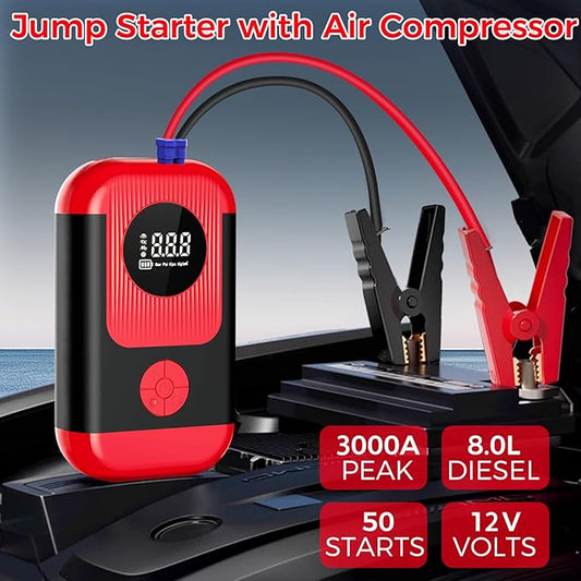 Tire Inflator Portable Air Compressor, 5X Faster Inflation 150PSI&20000mAh Battery Air Pump, Tire Pressure Gauge, 12V Car Power Adapter for Car Motorcycle Balls Bike Pump