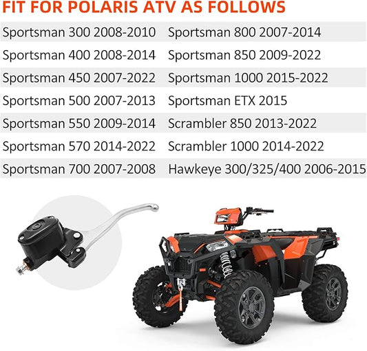 JAVIK Front Brake Master Cylinder for Polaris Sportsman 300 400 450 500 550 570 700 800 850 1000 Scrambler 850 1000 Hawkeye ETX,OEM# 2203051 2010276 2010440 2010442 2203060