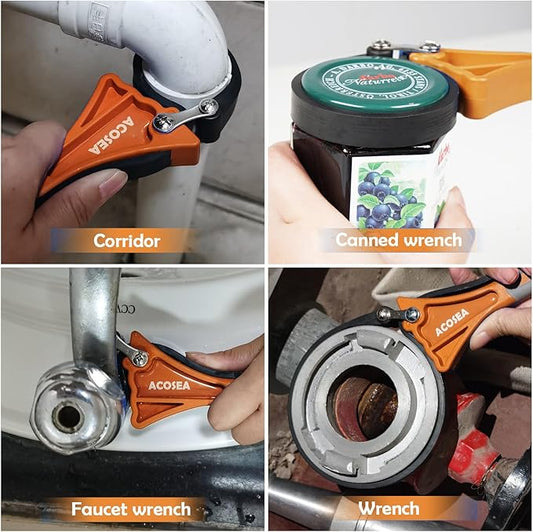 2-Pack Strap Wrench,Oil Filter Wrench with Diameter 6" and 4" Heavy Duty Rubber Strap,Adjustable Blet Wrench as Jar Opener,Water Filter,Plumbing,Sink Wrench Faucet Tool