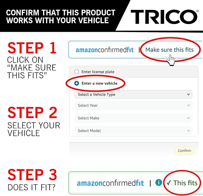 TRICO Gold™ (18-2020) 20 & 20 Inch Pack of 2 Automotive Replacement Windshield Wiper Blades for My Car Premium All Weather Beam Blade for Select Vehicle Models