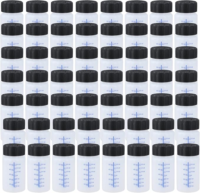 60 Pcs 2 Oz Touch Up Paint Container - Empty Paint Touch Up Bottles with Brush, Safe Lids, and Mixing Balls for Fixing Car Scratches