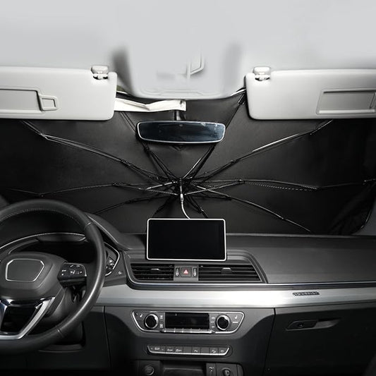 Umbrella Sunshade for Audi Q5 Accessories 2018-2025, Foldable Windshield Cover Sun Shade Umbrella Sun Visor with UV Block Windshield and Heat Insulation Protection (for Audi Q5 2018-2025)