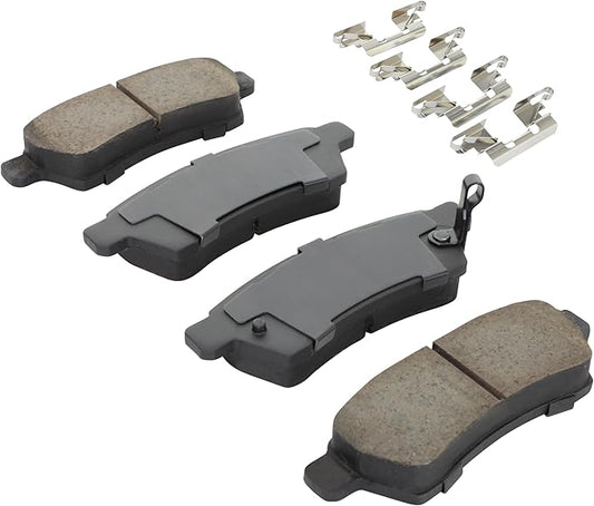Premium Ceramic Rear Brake Pads (1001-1100C) Compatible with Nissan Frontier 2005-2020, Nissan Xterra 2005-2015, Suzuki Equator 2009-2012
