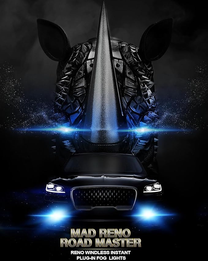 RENO 9007 Bulb,9007 Fog Light Bulbs 6000k White Lights Cool Fan Fanless In Line Car Fog Bulb Plug-N-Play, Pack of 2