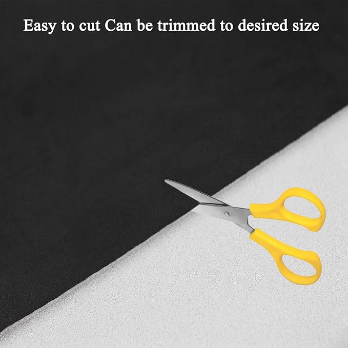 Suede Headliner Fabric with Foam Backing - black suede headliner wrap Interior Material for Car/Truck/SUV/RV Roof, Home Repair/DIY Headliner Material Automotive Headliner Fabric (Black, 54"×60“)