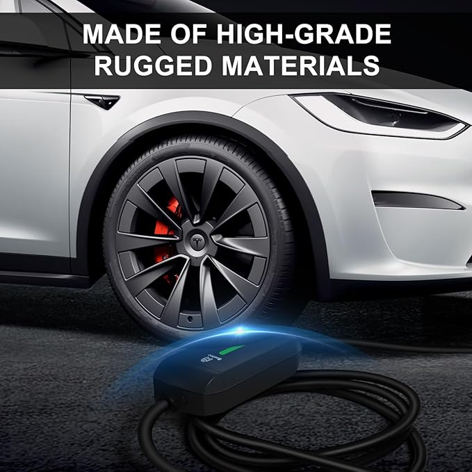Best Volt Electric Vehicle Portable Charger for Tesla,ETL Certified,25ft Fast Charging, IP65 Waterproof, Compatible with Model 3/X/Y/Cyber Truck,No Adapter Needed (Nema 14-50 240V/40A, Black)