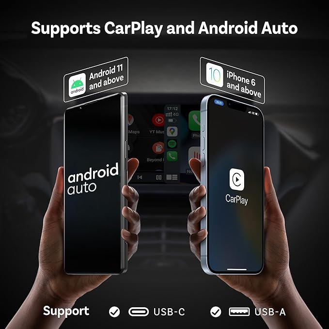 OTTOCAST Wireless Carplay Adapter 2025 for Apple iPhone, Convert Wired to Wireless Car Play for Older Cars Mini USB Design Plug & Play, Multi-User Seamless Connection for iOS 10+/ Android Auto (Green)