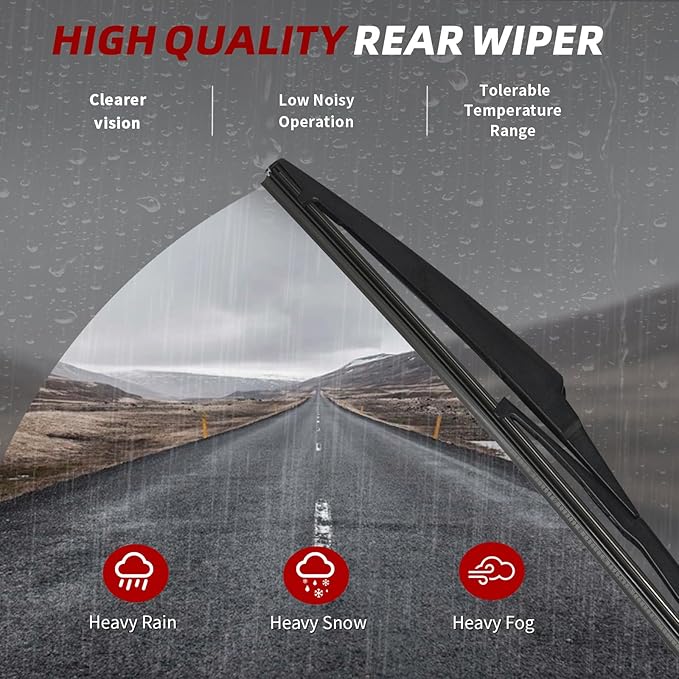 OTUAYAUTO Premium Windshield Wiper Blades - Replacement for Toyota Highlander 08-19, Lexus GX460 11-21, All-Weather Performance, Front and Rear Wiper Blades, U Hook - 26"+20"+12" (Pack of 3)