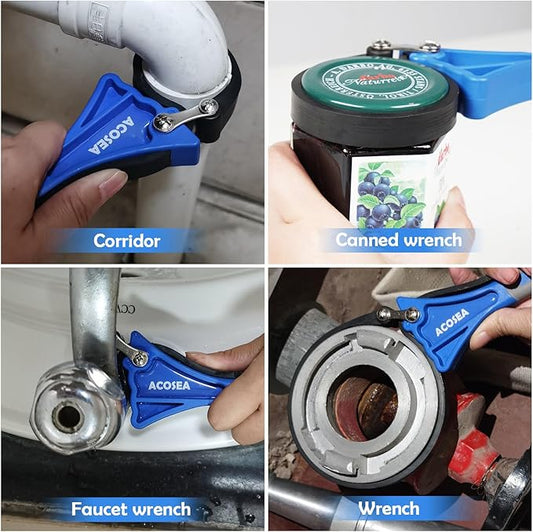 2-Pack Strap Wrench, 6" and 4" Rubber Strap, Adjustable Blet Jar Opener, Water Filter Plumbing Faucet Tool