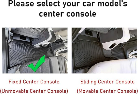 KELCSEECS Floor Mat Custom for 2024 2023 2022 Hyundai Ioniq 5 Unmovable Center Console (Fixed Center Console) All Season Guard for Car Mats TPE Floor Liners Ioniq 5 Accessories Front & Rear Row