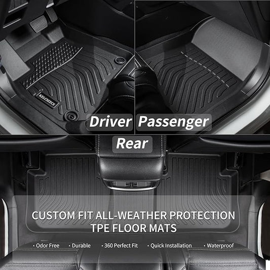 KELCSEECS Floor Mats & Cargo Liner Custom for Nissan Kicks 2024-2018 All Weather Protection Anti-Slip TPE Floor Liners Full Set Nissan Kicks Accessories Black