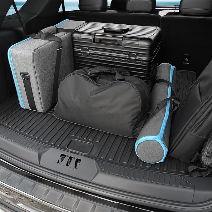 Floor Mats for 2020-2024 2025 Ford Explorer (7-seat), All Weather TPE Floor Mat Cargo Liner with Backrest Mat for Explorer ST/XLT Accessories
