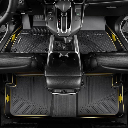 GINOWY-Floor Mats & Cargo Liner for Acura ILX 2013-2022, All Weather Car Floor Mats Cargo Trunk Mat TPE Rubber Liners for Acura ILX Accessories-Black