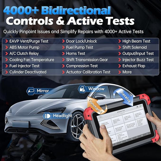 XTOOL D7X OBD2 Scanner Diagnostic Tool,2025 Bidirectional Scan Tool with 36+Resets,3-Year Updates,FCA Autoauth,ECU Coding,Full System Car Scanner for ABS Bleeding,Crankshaft Relearn,Injector Coding