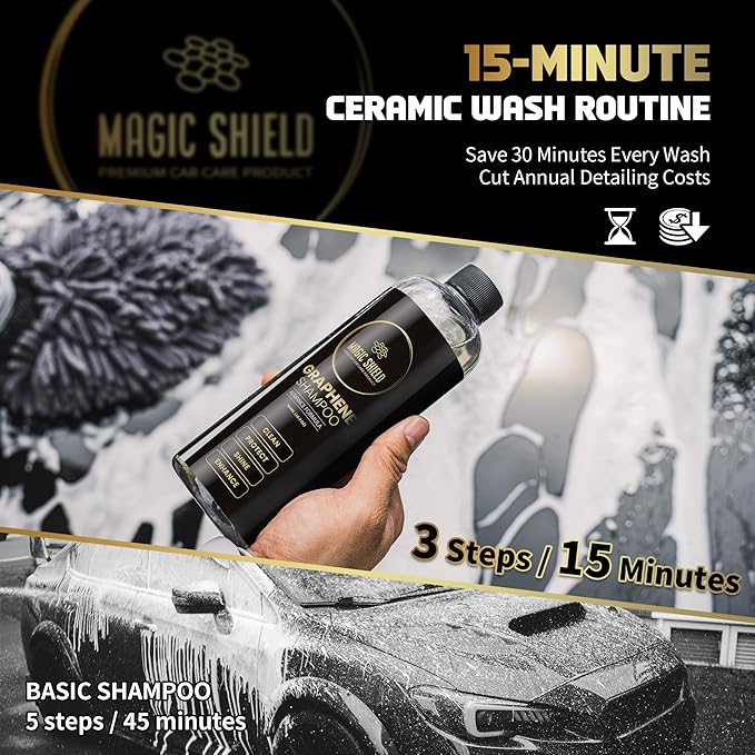 Graphene Shampoo β pH Neutral Car Wash | Advanced Hydrophobic & SiO2 Protection | Deep Cleans & Enhances Shine | Safe for Ceramic Coatings & All Paint Types β 16oz