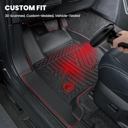 LASFIT Floor Mats for Toyota 4Runner 2025-2026 (Only fit Hybrid) wtih Trunk mat&backrest mat, All Weather TPE Custom Fit Floor Liner for 4 Runner TRD/Limited/Platium 6th gen Front&Rear Car Mats, Black
