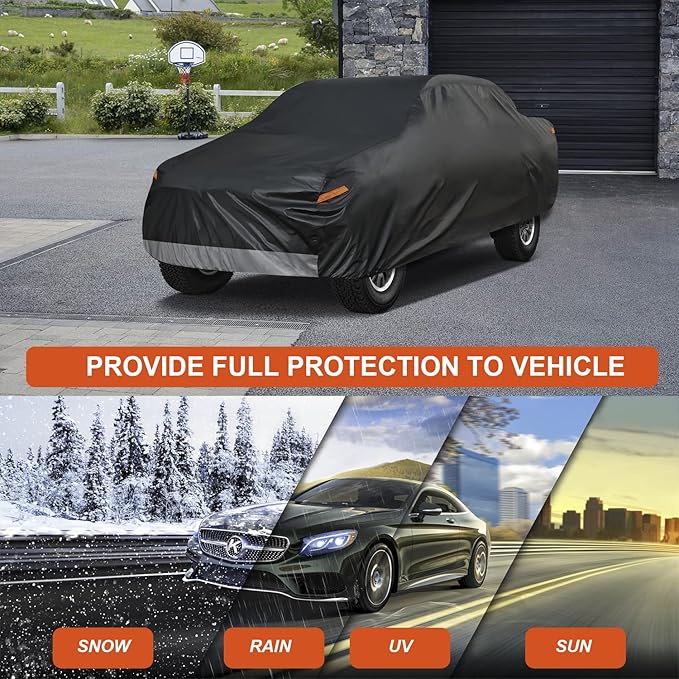 Kayme 7 Layers Truck Cover Fit Ford Ranger (2019-2025) Super Cab/Crew Cab Bed, Waterproof All Weather, Heavy Duty Outdoor Pickup Truck Cover Sun UV Rain Protection.