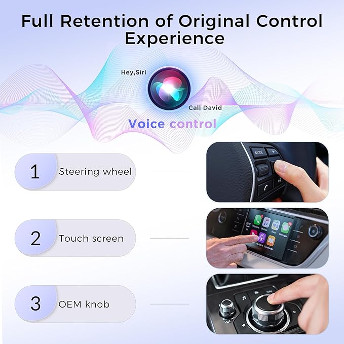 Wireless CarPlay Adapter for Apple iPhone, Convert Wired CarPlay to Wireless, Plug-and-Play, Stable Connection Compatible with OEM Wired CarPlay Vehicles & iOS 10+