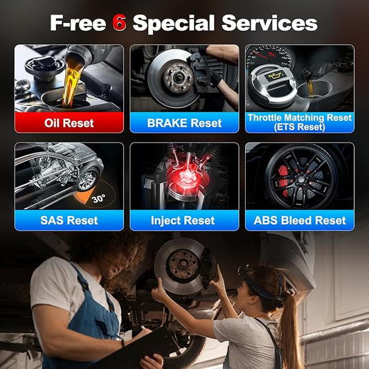KINGBOLEN S500 OBD2 Scanner, ABS SRS Engine at Diagnostic Tool, Automotriz Code Reader with 6 Resets,Oil SAS, Brake,Throttle,FCA AutoAuth Automotive Scan Tool,AutoVIN All Cars Lifetime F-Ree Update