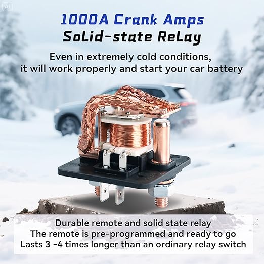 3/8" Side Post Remote Battery Disconnect Switch 12V Battery Kill Switch for Car Truck UTV ATV Marine On/Off 200/1000 AMP Heavy Duty Anti Theft Battery Cut/Shut Off Switch