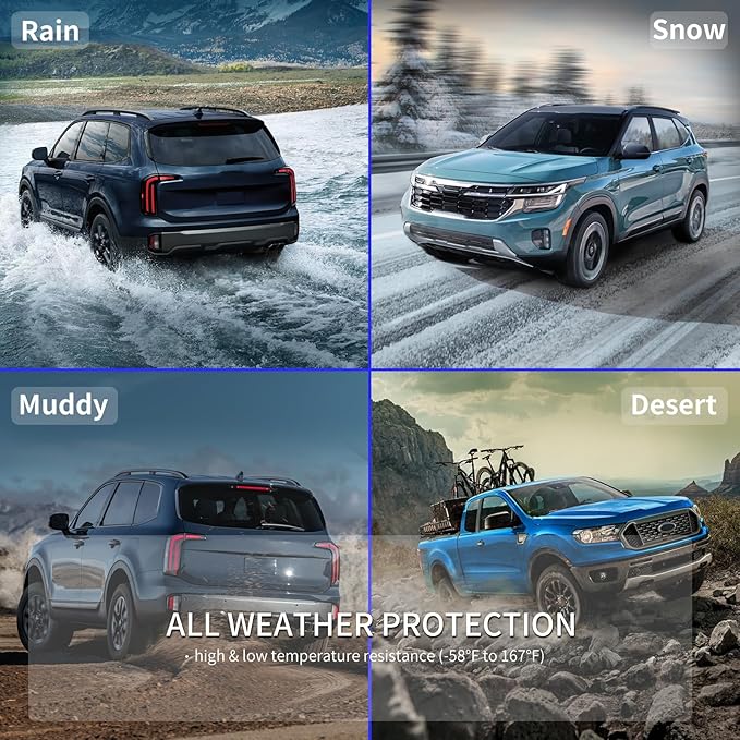 KELCSEECS Floor Mats Custom for Volkswagen Taos 2025 2024 2023 2022 All Season Guard for Car Mats TPE Odorless Taos All Weather Floor Liners Fits Front & Rear Row Full Set Accessories Black
