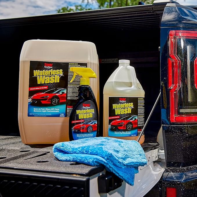 Stoner Car Care 92606 Waterless Wash Car Detailing Spray – Safe, Scratch-Free Formula Quickly Cleans, Shines & Protects Cars, Trucks, Boats, Motorcycles, RVs & More – No Soap or Hose Needed – 1 Gallon