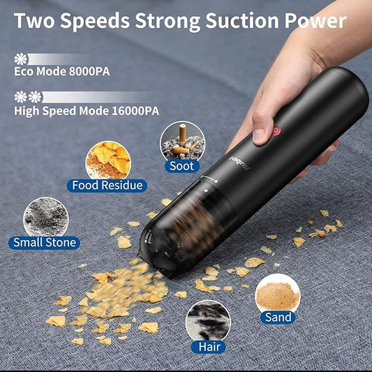 RUBOT Handheld Vacuum Cleaner, 16000PA Powerful Suction Car Vacuum Protable Cordless,Keyboard Cleaner Mini Cordless Vacuum for Car Home and Office